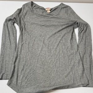 Mossimo Supply Co. Heather Gray Long Sleeve Tee